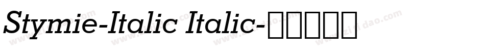Stymie-Italic Italic字体转换